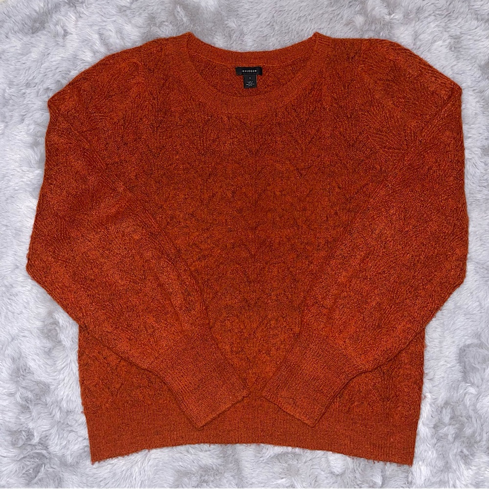 Halogen NWOT Women’s Long-Sleeve Crew Neck Sweater Red-Orange Large